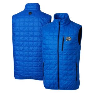 Men's Cutter & Buck Royal Omaha Storm Chasers Rainier PrimaLoft Eco Insulated Full-Zip Puffer Vest
