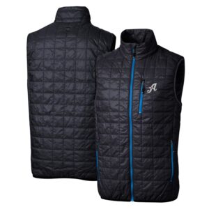 Men's Cutter & Buck Navy Reno Aces Rainier PrimaLoft Eco Insulated Full-Zip Puffer Vest