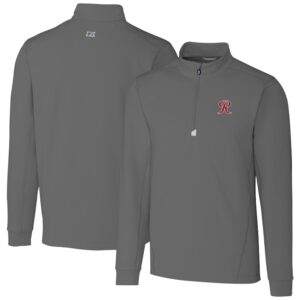 Men's Cutter & Buck Gray Tacoma Rainiers Traverse Stretch Quarter-Zip Pullover Top