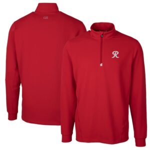 Men's Cutter & Buck Red Tacoma Rainiers Traverse Stretch Quarter-Zip Pullover Top