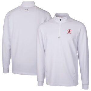 Men's Cutter & Buck White Tacoma Rainiers Traverse Stretch Quarter-Zip Pullover Top