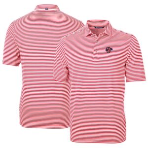 Men's Cutter & Buck Red Jacksonville Jumbo Shrimp DryTec Virtue Eco Pique Stripe Recycled Polo