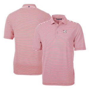 Men's Cutter & Buck Cardinal Richmond Flying Squirrels DryTec Virtue Eco Pique Stripe Recycled Polo
