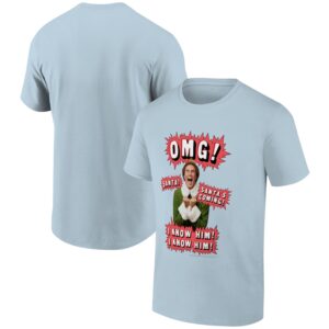 Men's Ripple Junction Light Blue Elf OMG! Holiday Graphic T-Shirt