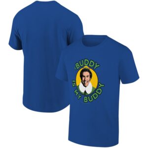 Men's Ripple Junction Royal Elf Buddy is my Buddy Holiday Graphic T-Shirt