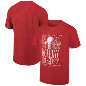 Men's Ripple Junction Heather Red National Lampoon's Christmas Vacation  Holiday Graphic T-Shirt
