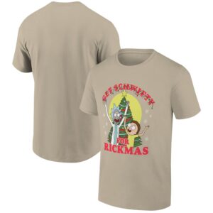Men's Ripple Junction Tan Rick And Morty  Holiday Graphic T-Shirt