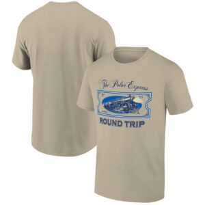 Men's Ripple Junction Tan The Polar Express  Holiday Graphic T-Shirt