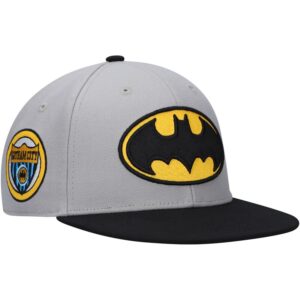 Youth Gray Batman Comic Undervisor Snapback Hat