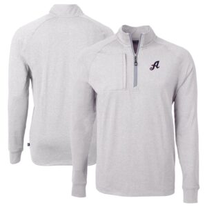 Men's Cutter & Buck  Heather Gray Reno Aces Adapt Eco Knit Heather Big & Tall Quarter-Zip Pullover Top