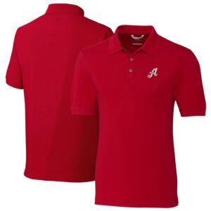 Men's Cutter & Buck Red Reno Aces Big & Tall DryTec Advantage Tri-Blend Pique Polo