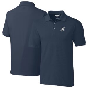 Men's Cutter & Buck Navy Reno Aces Big & Tall DryTec Advantage Tri-Blend Pique Polo