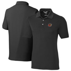 Men's Cutter & Buck Black Rochester Red Wings Big & Tall DryTec Advantage Tri-Blend Pique Polo