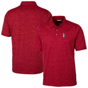 Men's Cutter & Buck Red Indianapolis Indians Big & Tall DryTec Advantage Tri-Blend Space Dye Polo