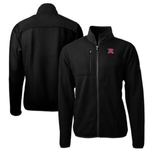 Men's Cutter & Buck Black Richmond Flying Squirrels Big & Tall Cascade Eco Sherpa Fleece Full-Zip Jacket