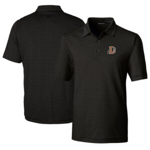 Men's Cutter & Buck  Black Durham Bulls Big & Tall Forge Pencil Stripe Stretch Polo