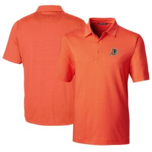 Men's Cutter & Buck  Orange Durham Bulls Big & Tall Forge Pencil Stripe Stretch Polo