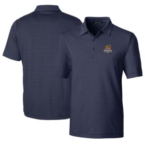Men's Cutter & Buck  Navy Toledo Mud Hens Big & Tall Forge Pencil Stripe Stretch Polo