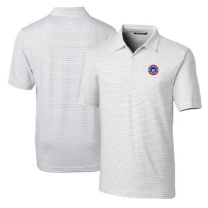 Men's Cutter & Buck  White South Bend Cubs Big & Tall Forge Pencil Stripe Stretch Polo