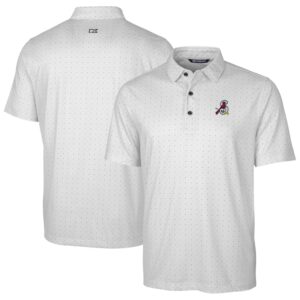 Men's Cutter & Buck  Charcoal Springfield Cardinals Big & Tall DryTec Pike Double Dot Print Stretch Polo