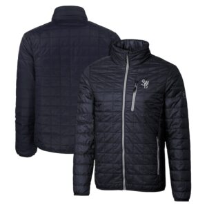 Men's Cutter & Buck Navy Scranton Wilkes-Barre RailRiders Rainier PrimaLoft Big & Tall Eco Insulated Full-Zip Puffer Jacket