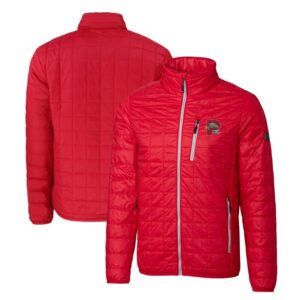 Men's Cutter & Buck Red Portland Sea Dogs Rainier PrimaLoft Big & Tall Eco Insulated Full-Zip Puffer Jacket