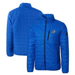 Men's Cutter & Buck Royal Akron RubberDucks Rainier PrimaLoft Big & Tall Eco Insulated Full-Zip Puffer Jacket