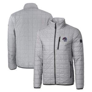 Men's Cutter & Buck Gray Binghamton Rumble Ponies Rainier PrimaLoft Big & Tall Eco Insulated Full-Zip Puffer Jacket