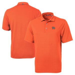 Men's Cutter & Buck Orange Norfolk Tides Big & Tall Virtue Eco Pique Recycled Polo