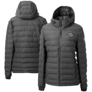 Women's  Cutter & Buck  Gray Omaha Storm Chasers Mission Ridge Repreve Puffer Full-Zip Jacket