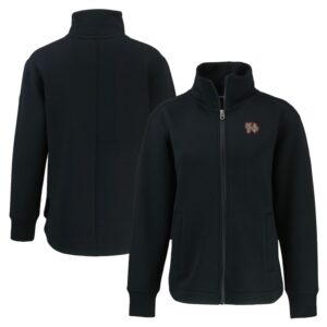 Women's Cutter & Buck Black Norfolk Tides Roam Eco Recycled Full-Zip Jacket