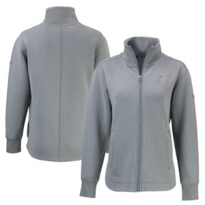 Women's Cutter & Buck Gray Albuquerque Isotopes Roam Eco Recycled Full-Zip Jacket