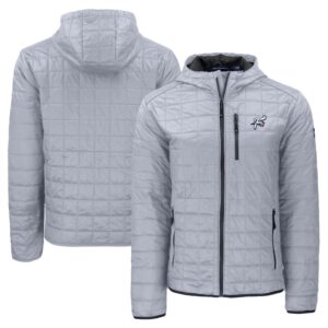 Men's Cutter & Buck  Gray Reading Fightin Phils Rainier PrimaLoft Eco Full-Zip Hooded Jacket