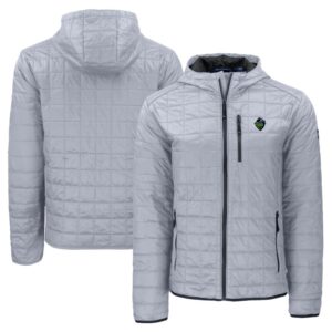 Men's Cutter & Buck  Gray Hillsboro Hops Rainier PrimaLoft Eco Full-Zip Hooded Jacket