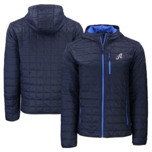Men's Cutter & Buck  Navy Reno Aces Rainier PrimaLoft Eco Full-Zip Hooded Jacket