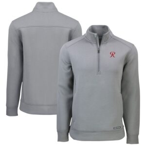 Men's Cutter & Buck  Gray Tacoma Rainiers Roam Eco Recycled Quarter-Zip Pullover