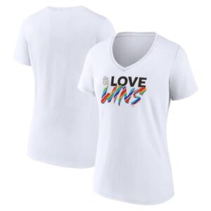 Women's White St. Louis Cardinals Love Wins V-Neck T-Shirt