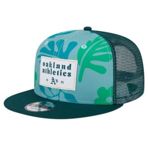 Men's New Era Green Athletics Bikini Bottom Trucker 9FIFTY Snapback Hat