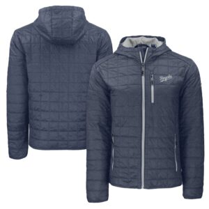 Men's Cutter & Buck  Anthracite Kansas City Royals Cooperstown Collection Rainier Primaloft Eco Full-Zip Hooded Jacket