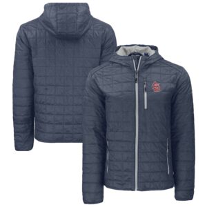 Men's Cutter & Buck  Anthracite St. Louis Cardinals Rainier Primaloft Eco Full-Zip Hooded Jacket