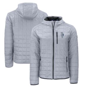 Men's Cutter & Buck  Gray Kansas City Royals City Connect Rainier Primaloft Eco Full-Zip Hooded Jacket