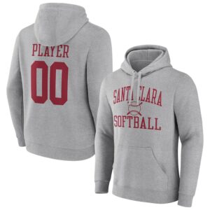 Men's  Gray Santa Clara Broncos Softball Pick-A-Player NIL Gameday Tradition Pullover Hoodie