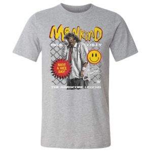 Men's 500 Level  Heather Gray Mick Foley Mankind Have A Nice Day T-Shirt