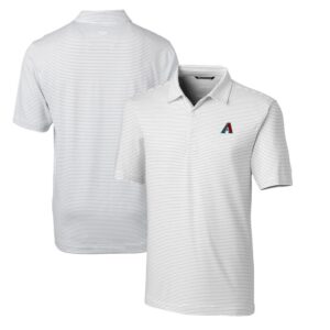 Men's Cutter & Buck  White Arizona Diamondbacks Forge Pencil Stripe Stretch Big & Tall Polo