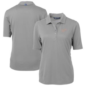 Women's Cutter & Buck Gray Washington Nationals City Connect Virtue Eco Pique Recycled Polo