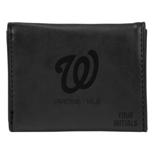 Black Washington Nationals Personalized Trifold Wallet