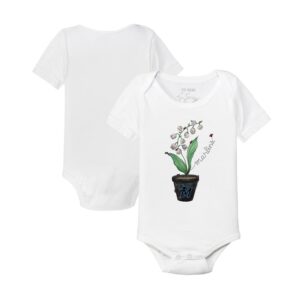 Infant Tiny Turnip White Miami Marlins Lilies & Ladybugs Bodysuit