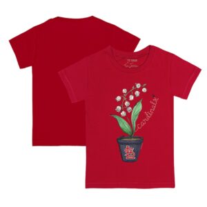 Infant Tiny Turnip Red St. Louis Cardinals Lilies & Ladybugs T-Shirt