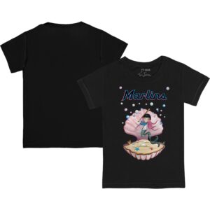 Infant Tiny Turnip Black Miami Marlins Mermaid T-Shirt