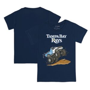 Infant Tiny Turnip Navy Tampa Bay Rays Monster Truck T-Shirt
